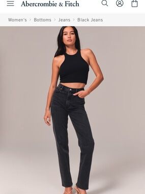 Abercrombie & Fitch Black Boot Cut Jeans